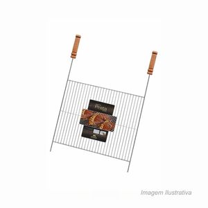Grelha para churrasqueira 40x50cm prata - grilazer
