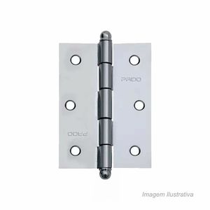 Dobradiça para porta em aço concept sm3521 cromado - pado