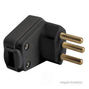 Plugue angular 3p 20a preto - tramontina