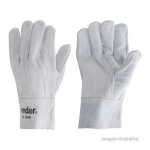 Luva de raspa 7cm - pró luvas - vonder