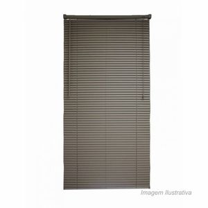 Persiana horizontal de pvc 25mm de 140x160cm café - top flex