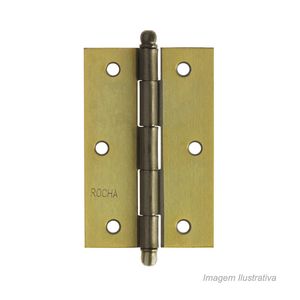 Dobradiça em aço para porta 3 3.1/2" colonial polido - rocha