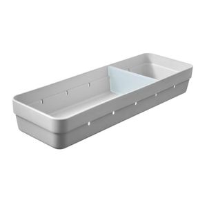 Organizador de gavetas com divisória logic branco - ou plásticos