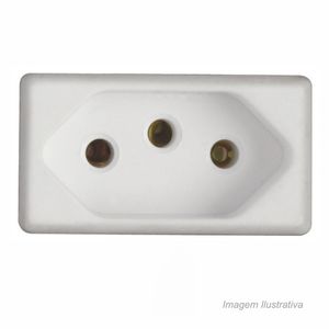 Módulo com 1 tomada 10a branco - tramontina