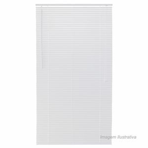 Persiana horizontal de pvc de 25mm de 140x160cm branca - top flex