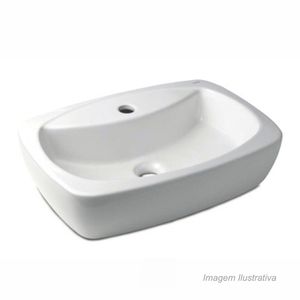 Cuba de apoio polido thema 50x36cm branco incepa /ref. 1250770011100