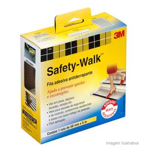 Fita antiderrapante safety-walk 50mm com 5mts preta - 3m