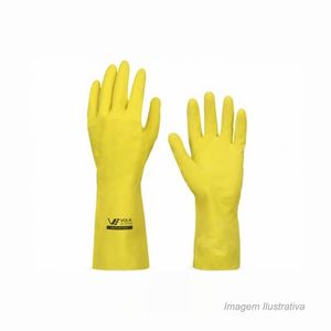 Luva de látex multiuso tamanho "eg" amarelo - volk do brasil