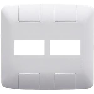 Espelho com 2 módulos 4x4 branco - ramontina