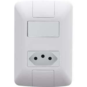 Conjunto com 1 interruptor e 1 tomada aria 20a branco 2x4 - tramontina