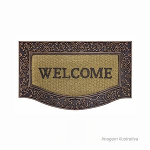 Tapete fibra de coco welcome 45x75cm - kapazi