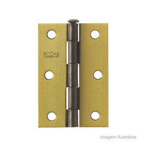 Dobradiça em aço para porta 3.1/2" colonial polido - rocha