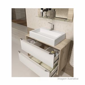 Kit ravena suspenso 3 peças 60cm merlot/branco - balcony