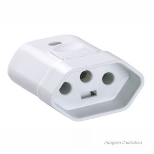 Plugue fêmea 3p 10a branco - tramontina