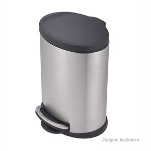 Lixeira com pedal e tampa onix 5 litros - mor