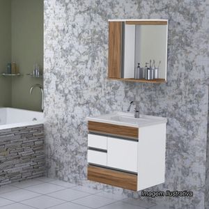 Kit  modena susp. 2gav+gavetao nogal 60cm - ajr