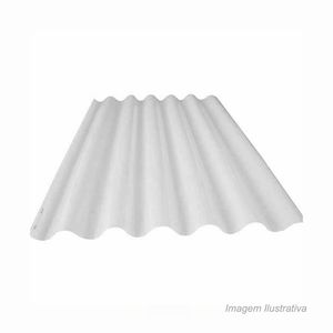 Telha translucida de polipropileno 244x50cm branca - fibra telhas