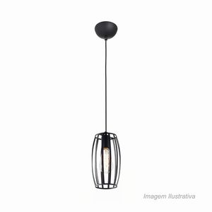 Pendente dolium black com 1 lâmpada e-27 preto - avant