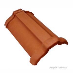 Telha goiva de barro 38x21,5cm - cerâmica havai