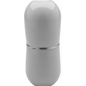 Porta escova de dentes com tampa cromo belly branco - ou plásticos