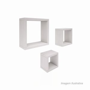 Kit 3 cubos decorativos para parede provençal - maderin