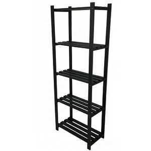 Estante 5 prateleiras sarrafeadas preto - maderin