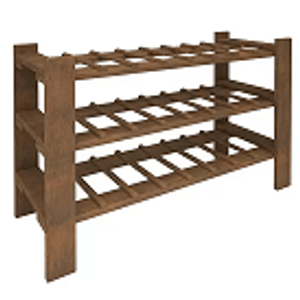 Estante adega modular com 3 prateleiras preto - maderin