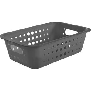 Cesta organizadora baixa m 3,3lts chumbo - ou plásticos