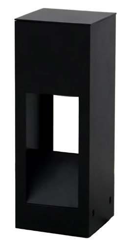 Balizador_flash_20cm_1_lampada__preto_micro__ideal_7933320