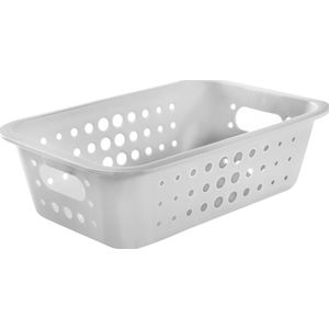 Cesta organizadora baixa tamanho m branca - ou plásticos