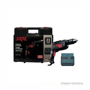 Furadeira de impacto 1/2" 570w 6555 com 23 acessórios 110v - skil