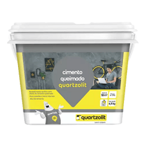 Cimento queimado cinza medio 4,5kg - quartzolit