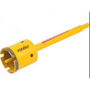 Serra copo diamantada 53mm com haste - vonder