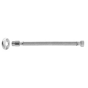 Ligação flexível para água 1/2" 1,20mts  inox - blukit