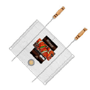 Grelha para churrasqueira simples com borda 50x40cm de aço - grilazer
