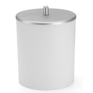 Lixeira com tampa 5lt branco com cromo fosco - arthi