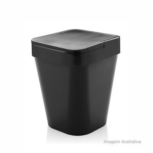 Lixeira izzy lx115 5lts preto - ou plásticos