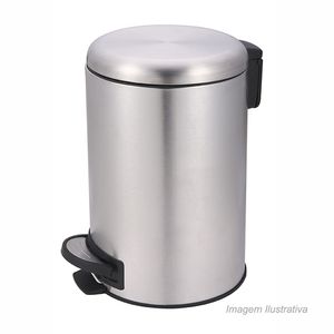 Lixeira com pedal safira fosca 12 litros - mor