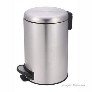 Lixeira com pedal safira fosca 5 litros - mor