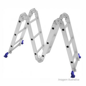 Escada multifuncional 4x3 com 12 degraus - mor