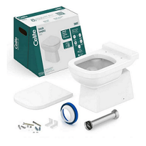 Kit de bacia sanitária convencional elite branco - incepa