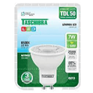 Lampada led mr16 7w tdl50 taschibra 6500k