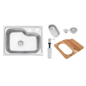 Cuba morgana compact 48 fx em aço inox de sebrepor com acesórios - tramontina