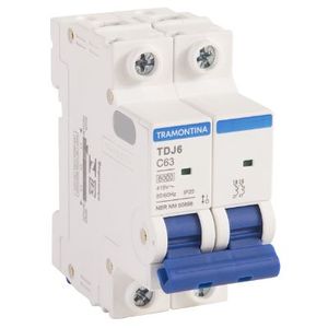 Disjuntor padrao 2x63 6ka tramontina