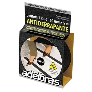 Fita anti derrapante preta 50x5m - adelbras