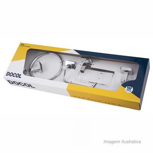 Kit de acessórios para banheiro trip cromado - docol