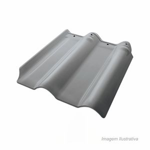 Telha twin esmaltada 37x43cm cinza - perkus