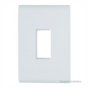 Espelho com 1 módulo liz vertical 2x4 branco - tramontina