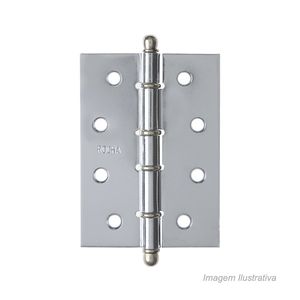 Dobradiça em aço para porta com anel 3/4" - rocha