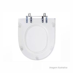 Assento sanitário calypso em poliéster incolor - tomdo